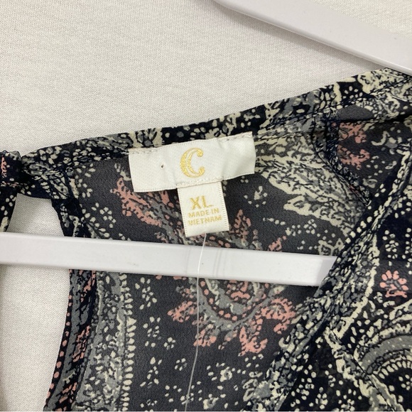 Charming Charlie Black and White Paisley Blouse - Picture 4 of 10